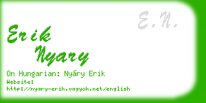erik nyary business card